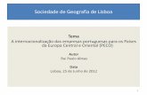 Internacionalização Empresas Portuguesas para os PECO - Soc. Geografia de Lisboa, 25 de Junho de 2012