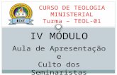 CURSO DE TEOLOGIA MINISTERIAL