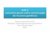 Preservação de recursos genéticos - introdução