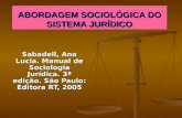 Abordagem Sociologica Do Sistema Juridico