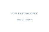 FGTS e Estabilidade - Renato Saraiva