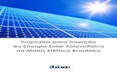 Proposta para Inserção da Energia Solar Fotovoltaica na Matriz Elétrica Brasileira