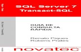 Guia de consulta rápida SQL    Server 7 TransactSQL