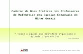 CADERNO DE BOAS PRÁTICAS DOS PROFESSORES DE MATEMÁTICA DAS ESCOLAS ESTADUAIS DE MG