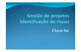 Identificação de riscos em projetos - Check-list