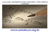 Curso online matematica para concursos nivel medio e superior
