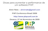 Dicas para aumentar a performance de um software PHP
