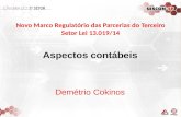 Novo Marco Regulatório das Parcerias do Terceiro Setor Lei 13.019/14 - Aspectos Contábeis - Demétrio Cokinos