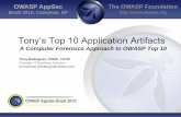 Tony\'s Top 10 Computer Forensics Artifacts