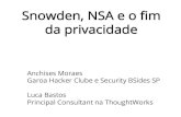 Snowden, NSA e o fim da privacidade