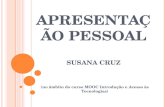 Apresentação pessoal Susana Cruz