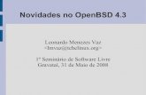 Novidades no OpenBSD 4.3 - Leonardo Menezes Vaz
