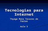 Tecnologias para internet - Aula 5