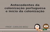 Antecedentes da colonização portuguesa e início da colonização