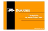 Duratex - Resultados do Ano de 2004