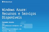 Windows Azure: Recursos e Serviços Disponíveis