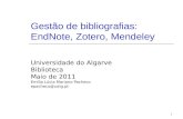 Gestores de referências bibliográficas: EndNote Web, Zotero e Mendeley