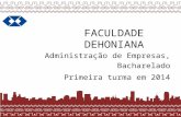 Administração - Faculdade Dehoniana