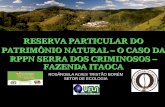 Reserva particular do patrimônio natural   o caso da rppn serra dos criminosos – fazenda itaoca