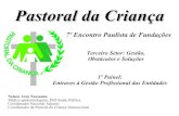 7º Encontro Paulista de Fundações – 1º Painel: Entraves à Gestão Profissional das Entidades Sociais – Nelson Arns Neumann