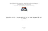 Relatório de preparo e padronização de HCl e H2SO4