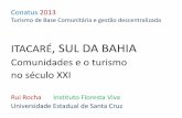 A cadeia do turismo beneficiando as comunidades em Itacaré/BA – Rui Barbosa da Rocha