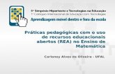 Práticas pedagógicas com o uso de recursos educacionais abertos (REA) no Ensino de Matemática