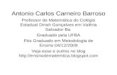 Sistema De EquaçõEs Do 1º Grau Autor  Antonio Carlos Carneiro Barroso