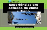 Experiências em estudos de clima urbano