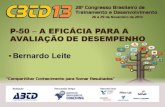 A Eficácia para a Avaliação de desempenho CBTD 2013