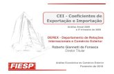 Estudo: Coeficientes de Exportação e Importação