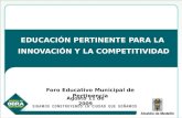 Educacion Pertinente   Innovacion Y  Competitividad (2)  A N A  L U C I A  H I N C A P I E