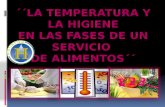 La Temperatura Y La Higiene En Las Fases De Un Sericio De Alimentos