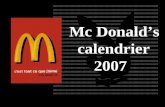 Calendário Mc Donalds 2007