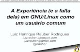 A Experiência (e a falta dela) em Linux como usuário comum