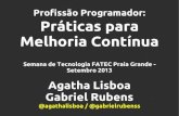 Profissão programador práticas para melhoria contínua fatec pg setembro 2013