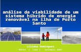 Análise da viabilidade de um sistema híbrido de energia renovável na ilha de Porto Santo