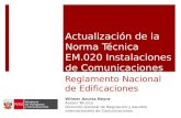 Actualización de la Norma Técnica EM. 020 Instalaciones de Comunicaciones