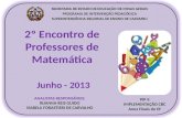 2º Encontro de Professores de Matemática da SRE de Caxambu - 2013