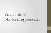 Marketing pessoal por thiago oliveira