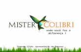 Novo projeto Mister Colibri com e-comerce em setembro 2012