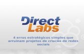 Direct Labs - 4 erros estratégicos simples que arruinam projetos de criação de redes sociais