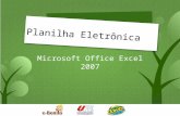 Planilha eletrônica - Excel 2007