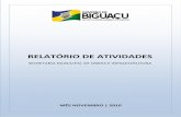 Relatório de Atividades - Secretaria Municipal de Obras e Infraestrutura de Biguaçu