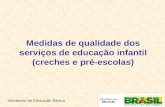 Medidas de qualidade dos serviços de educação infantil ( creches e pré-escolas)