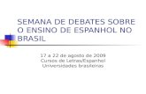 Semana De Debates Sobre O Ensino De Espanhol