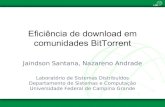 Eficiência de download em comunidades BitTorrent