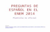 Preguntas de español en el ENEM 2014.