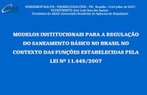 Modelos institucionais para a regulação do saneamento básico no Brasil