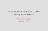 Medindo Conversão Com o Google Analytics